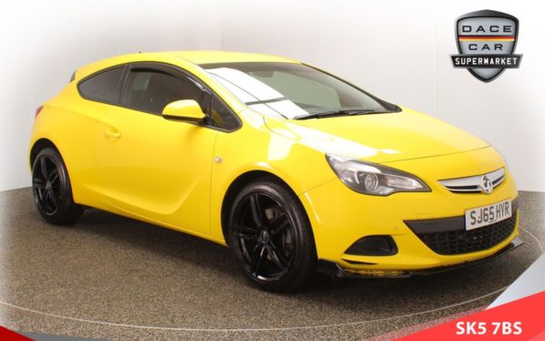 Used 2015 YELLOW VAUXHALL ASTRA GTC Hatchback 1.4 SPORT 3d AUTO 138 BHP (reg. 2015-09-14) for sale in Lees