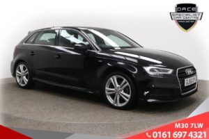 Used 2016 BLACK AUDI A3 Hatchback 1.4 TFSI S LINE 5d 148 BHP (reg. 2016-11-05) for sale in Tottington