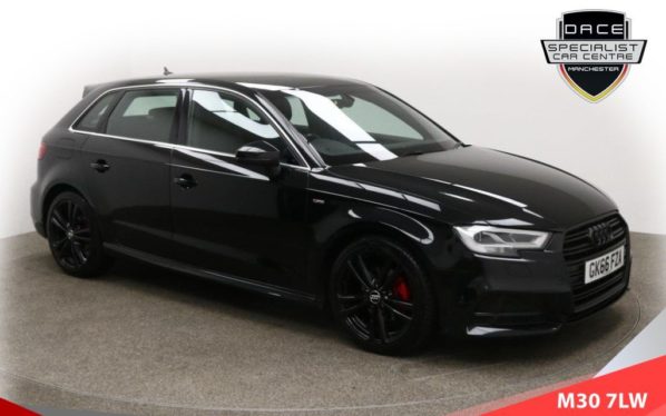 Used 2016 BLACK AUDI A3 Hatchback 2.0 TDI S LINE 5d 148 BHP (reg. 2016-09-12) for sale in Tottington