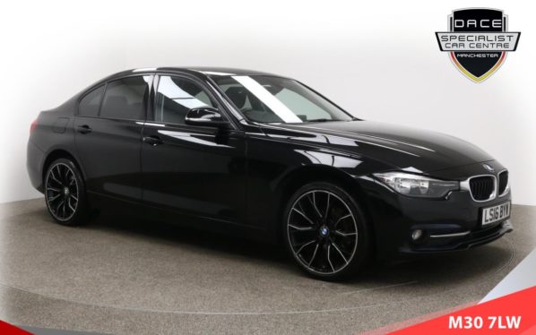 Used 2016 BLACK BMW 3 SERIES Saloon 2.0 318D SPORT 4d 148 BHP (reg. 2016-03-31) for sale in Tottington