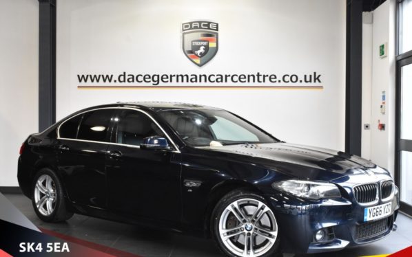 Used 2016 BLACK BMW 5 SERIES Saloon 3.0 530D M SPORT 4d AUTO 255 BHP (reg. 2016-09-19) for sale in Bowdon