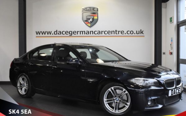 Used 2016 BLACK BMW 5 SERIES Saloon 3.0 535D M SPORT 4d AUTO 309 BHP (reg. 2016-06-28) for sale in Bowdon