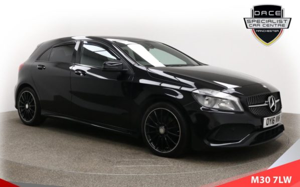 Used 2016 BLACK MERCEDES-BENZ A-CLASS Hatchback 1.5 A 180 D AMG LINE 5d AUTO 107 BHP (reg. 2016-04-29) for sale in Tottington