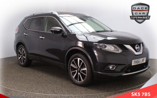 Used 2016 BLACK NISSAN X-TRAIL 4x4 1.6 DCI TEKNA 5d 130 BHP ( 4 x 4 ) 4wd 7 SEATER (reg. 2016-10-13) for sale in Lees