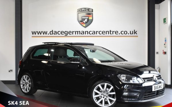 Used 2016 BLACK VOLKSWAGEN GOLF Hatchback 2.0 R LINE EDITION TDI BLUEMOTION TECHNOLOGY 3d 148 BHP (reg. 2016-06-30) for sale in Bowdon