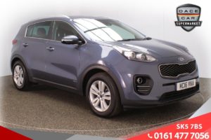 Used 2016 BLUE KIA SPORTAGE Estate 2.0 CRDI KX-2 5d 134 BHP (reg. 2016-05-03) for sale in Lees