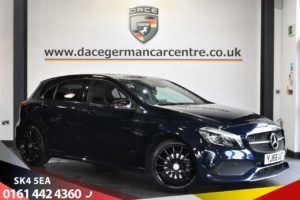 Used 2016 BLUE MERCEDES-BENZ A-CLASS Hatchback 1.5 A 180 D AMG LINE PREMIUM 5d AUTO 107 BHP (reg. 2016-09-05) for sale in Bowdon