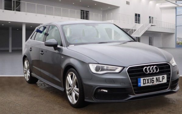 Used 2016 GREY AUDI A3 Hatchback 2.0 TDI S LINE NAV 5d 148 BHP (reg. 2016-03-01) for sale in Bowdon