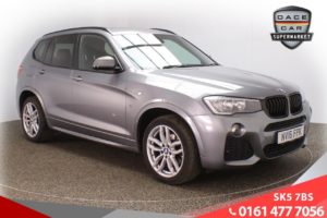 Used 2016 GREY BMW X3 4x4 2.0 XDRIVE20D M SPORT 5d AUTO 188 BHP (reg. 2016-05-27) for sale in Lees