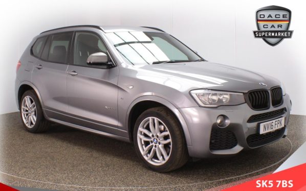Used 2016 GREY BMW X3 4x4 2.0 XDRIVE20D M SPORT 5d AUTO 188 BHP (reg. 2016-05-27) for sale in Lees