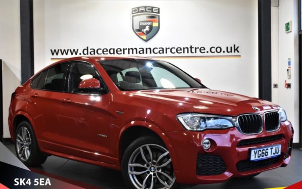 Used 2016 RED BMW X4 Coupe 2.0 XDRIVE20D M SPORT AUTO 4d 188 BHP (reg. 2016-09-22) for sale in Bowdon