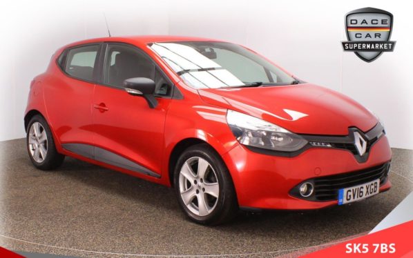Used 2016 RED RENAULT CLIO Hatchback 1.1 PLAY 16V 5d 73 BHP (reg. 2016-06-30) for sale in Lees