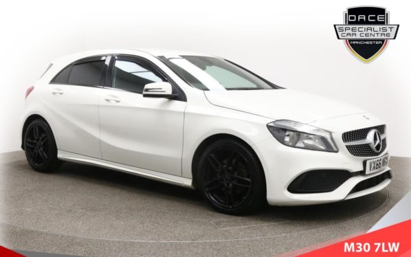 Used 2016 WHITE MERCEDES-BENZ A-CLASS Hatchback 1.5 A 180 D AMG LINE 5d 107 BHP (reg. 2016-10-31) for sale in Tottington