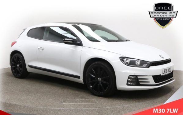 Used 2016 WHITE VOLKSWAGEN SCIROCCO Coupe 2.0 GT BLACK EDITION TDI DSG BMT 2d AUTO 150 BHP (reg. 2016-04-26) for sale in Tottington