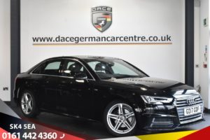 Used 2017 BLACK AUDI A4 Saloon 2.0 TDI S LINE AUTO 4d 148 BHP (reg. 2017-05-22) for sale in Bowdon