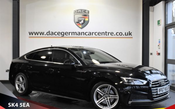 Used 2017 BLACK AUDI A5 Coupe 2.0 SPORTBACK TDI S LINE 5d AUTO 188 BHP (reg. 2017-11-10) for sale in Bowdon
