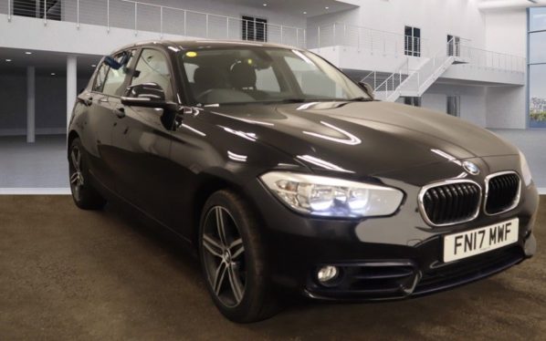 Used 2017 BLACK BMW 1 SERIES Hatchback 2.0 118D SPORT 5d 147 BHP (reg. 2017-06-23) for sale in Lees