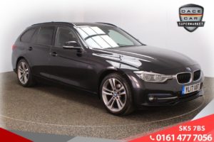 Used 2017 BLACK BMW 3 SERIES Saloon 2.0 316D SPORT 4d AUTO 114 BHP (reg. 2017-07-31) for sale in Lees