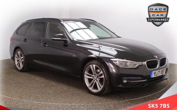 Used 2017 BLACK BMW 3 SERIES Saloon 2.0 316D SPORT 4d AUTO 114 BHP (reg. 2017-07-31) for sale in Lees
