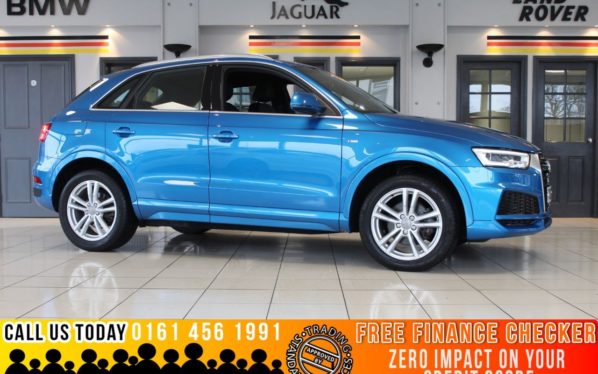 Used 2017 BLUE AUDI Q3 Estate 1.4 TFSI S LINE EDITION 5d 148 BHP - TO ENQUIRE OR RESERVE CALL 0161 4561991 (reg. 2017-05-30) for sale in Marple