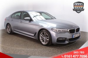 Used 2017 BLUE BMW 5 SERIES Saloon 2.0 520D M SPORT 4d AUTO 188 BHP (reg. 2017-12-15) for sale in Lees