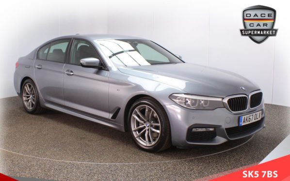 Used 2017 BLUE BMW 5 SERIES Saloon 2.0 520D M SPORT 4d AUTO 188 BHP (reg. 2017-12-15) for sale in Lees