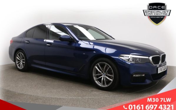 Used 2017 BLUE BMW 5 SERIES Saloon 2.0 520D M SPORT 4d AUTO 188 BHP (reg. 2017-07-31) for sale in Tottington