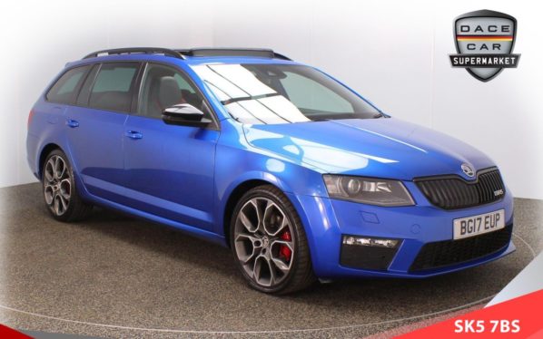 Used 2017 BLUE SKODA OCTAVIA Estate 2.0 VRS TDI DSG 5d AUTO 181 BHP (reg. 2017-03-29) for sale in Lees