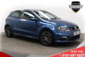 Used 2017 BLUE VOLKSWAGEN POLO Hatchback 1.8 GTI 3d 189 BHP (reg. 2017-01-31) for sale in Tottington