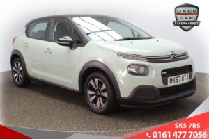Used 2017 GREEN CITROEN C3 Hatchback 1.2 PURETECH FEEL 5d 68 BHP (reg. 2017-09-26) for sale in Lees