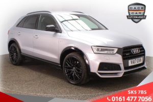 Used 2017 SILVER AUDI Q3 Estate 2.0 TDI QUATTRO BLACK EDITION 5d AUTO 182 BHP (reg. 2017-06-30) for sale in Lees
