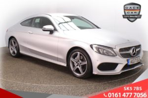 Used 2017 SILVER MERCEDES-BENZ C-CLASS Coupe 2.1 C 220 D AMG LINE 2d AUTO 168 BHP (reg. 2017-07-24) for sale in Lees