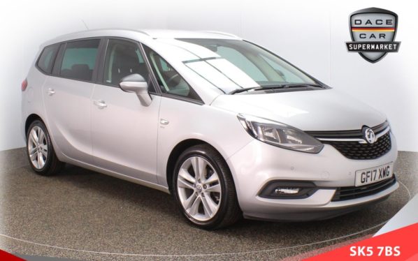 Used 2017 SILVER VAUXHALL ZAFIRA TOURER MPV 1.4 SRI 5d 138 BHP (reg. 2017-05-04) for sale in Lees