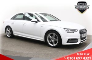 Used 2017 WHITE AUDI A4 Saloon 1.4 TFSI S LINE 4d AUTO 148 BHP (reg. 2017-12-13) for sale in Tottington