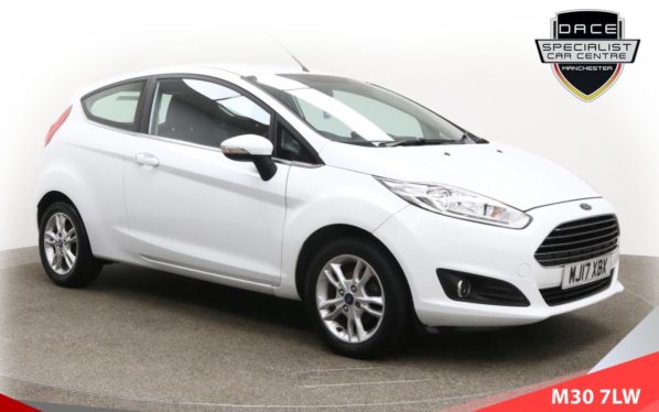 Used 2017 WHITE FORD FIESTA Hatchback 1.2 ZETEC 3d 81 BHP (reg. 2017-04-21) for sale in Tottington