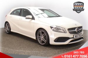 Used 2017 WHITE MERCEDES-BENZ A-CLASS Hatchback 1.6 A 160 AMG LINE 5d 102 BHP (reg. 2017-05-31) for sale in Lees