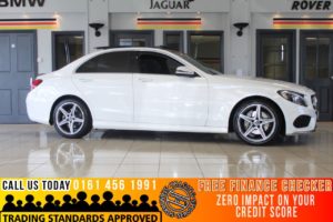 Used 2017 WHITE MERCEDES-BENZ C-CLASS Saloon 2.1 C 220 D AMG LINE PREMIUM 4d AUTO 170 BHP - TO ENQUIRE OR RESERVE CALL 0161 4561991 (reg. 2017-09-01) for sale in Marple