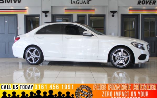 Used 2017 WHITE MERCEDES-BENZ C-CLASS Saloon 2.1 C 220 D AMG LINE PREMIUM 4d AUTO 170 BHP - TO ENQUIRE OR RESERVE CALL 0161 4561991 (reg. 2017-09-01) for sale in Marple