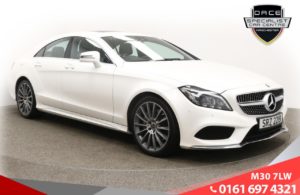 Used 2017 WHITE MERCEDES-BENZ CLS CLASS Coupe 3.0 CLS350 D AMG LINE PREMIUM 4d AUTO 255 BHP (reg. 2017-03-25) for sale in Tottington