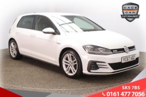 Used 2017 WHITE VOLKSWAGEN GOLF Hatchback 2.0 GTD TDI BLUELINE 5d 182 BHP (reg. 2017-09-22) for sale in Lees