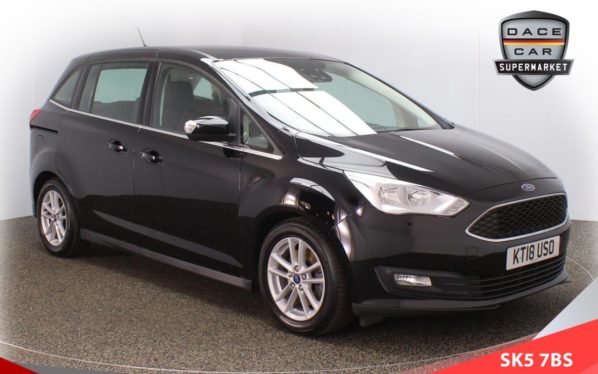 Used 2018 BLACK FORD GRAND C-MAX MPV 1.0 ZETEC 5d 124 BHP (reg. 2018-06-30) for sale in Lees