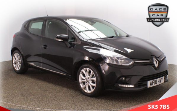 Used 2018 BLACK RENAULT CLIO Hatchback 0.9 DYNAMIQUE NAV TCE 5d 89 BHP (reg. 2018-03-26) for sale in Lees