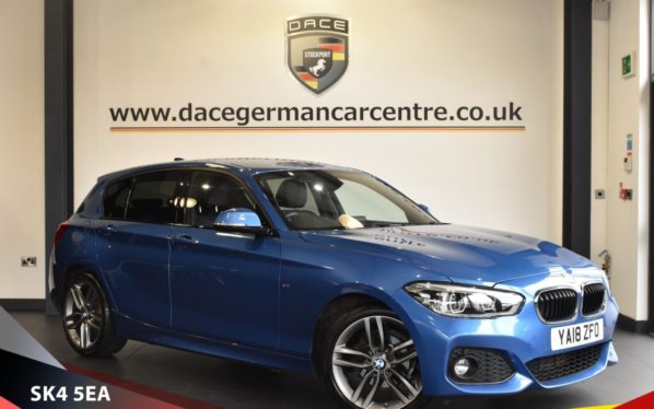 Used 2018 BLUE BMW 1 SERIES Hatchback 2.0 118D M SPORT 5d AUTO 147 BHP (reg. 2018-07-18) for sale in Bowdon