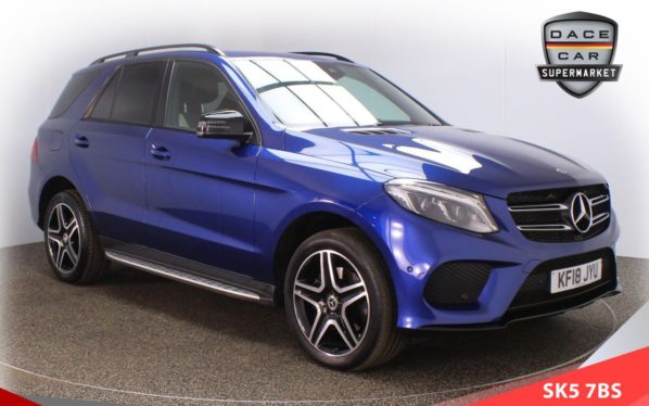 Used 2018 BLUE MERCEDES-BENZ GLE-CLASS 4x4 3.0 GLE 350 D 4MATIC AMG NIGHT EDITION 5d 255 BHP (reg. 2018-08-21) for sale in Lees