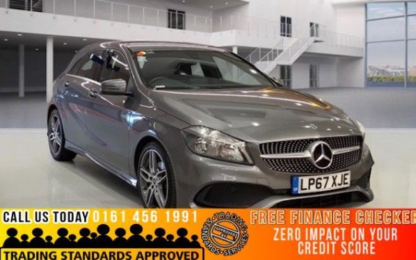 Used 2018 GREY MERCEDES-BENZ A-CLASS Hatchback 1.6 A 160 AMG LINE 5d 102 BHP - TO ENQUIRE OR RESERVE CALL 0161 4561991 (reg. 2018-02-08) for sale in Marple