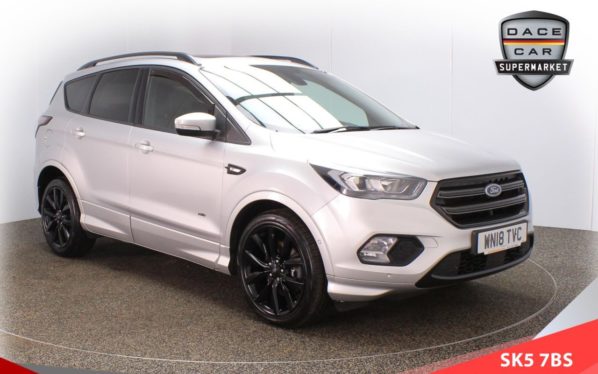 Used 2018 SILVER FORD KUGA Hatchback 2.0 ST-LINE X TDCI 5d 177 BHP (reg. 2018-03-30) for sale in Lees