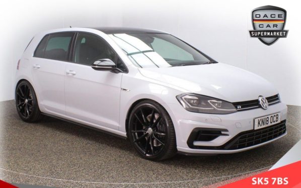 Used 2018 SILVER VOLKSWAGEN GOLF Hatchback 2.0 R TSI DSG 4 MOTION 5DR AUTO 306 BHP PANORAMIC ROOF (reg. 2018-04-17) for sale in Lees