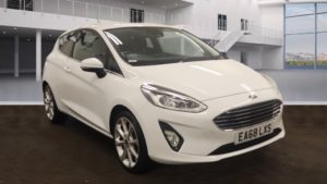 Used 2018 WHITE FORD FIESTA Hatchback 1.0 TITANIUM 3d 99 BHP (reg. 2018-09-30) for sale in Tottington