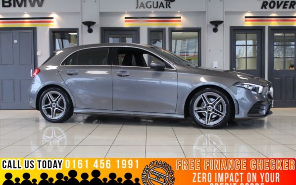 Used 2019 GREY MERCEDES-BENZ A-CLASS Hatchback 1.3 A 180 AMG LINE 5d AUTO 135 BHP - TO ENQUIRE OR RESERVE CALL 0161 4561991 (reg. 2019-03-04) for sale in Marple