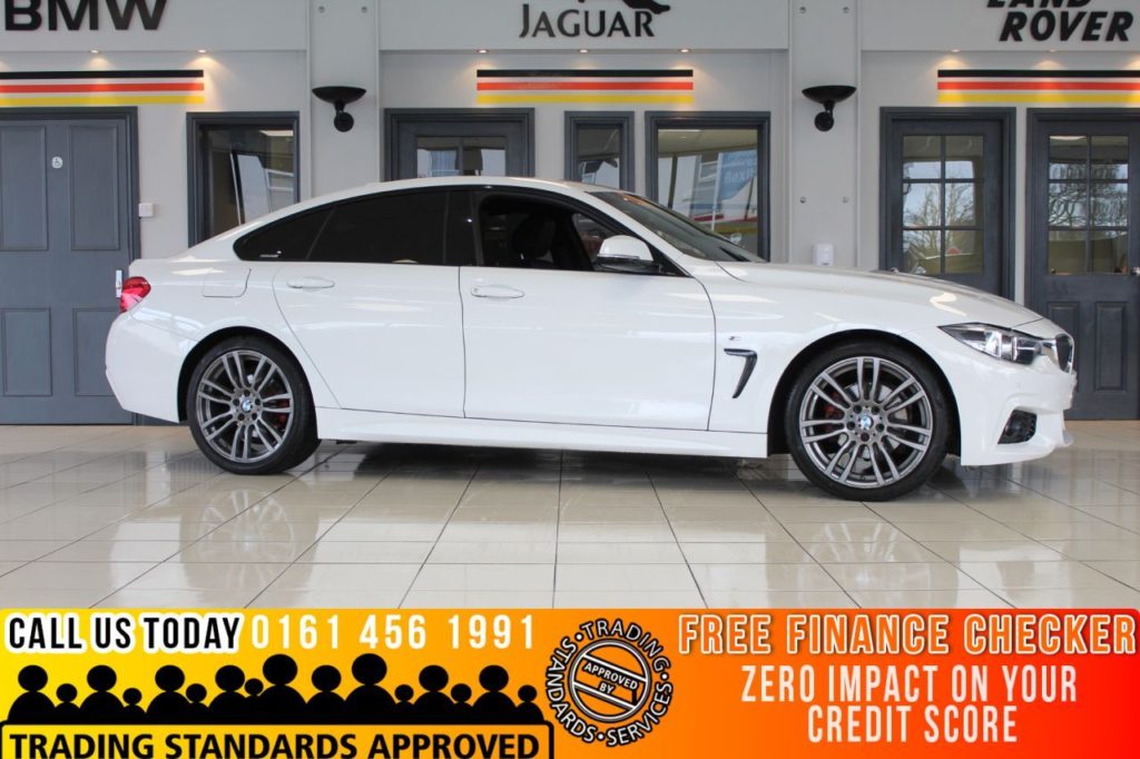 Used 2019 WHITE BMW 4 SERIES GRAN COUPE Coupe 2.0 420D M SPORT GRAN COUPE 4d AUTO 188 BHP - TO ENQUIRE OR RESERVE CALL 0161 4561991 (reg. 2019-03-28) for sale in Marple